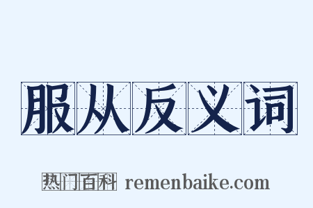 服从反义词是什么意思的图片